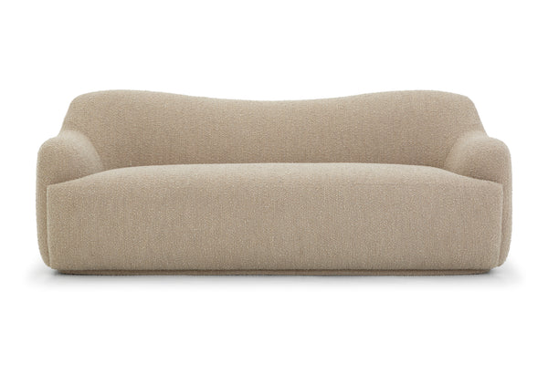 3 Seat Sculpted Sofa - Sand Bouclé